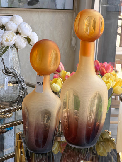 Veloura Kapaklı Şişe Set Amber