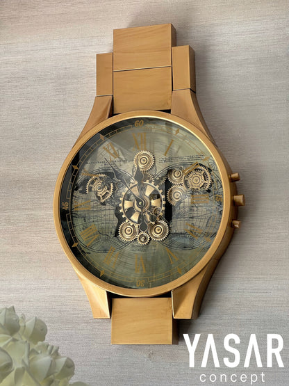 Chronoband Metal Çarklı Duvar Saati 50x80 Cm