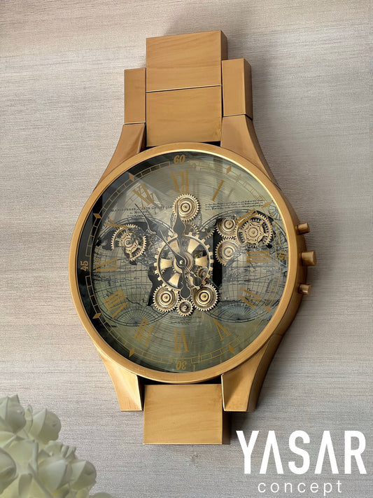 Chronoband Metal Çarklı Duvar Saati 50x80 Cm
