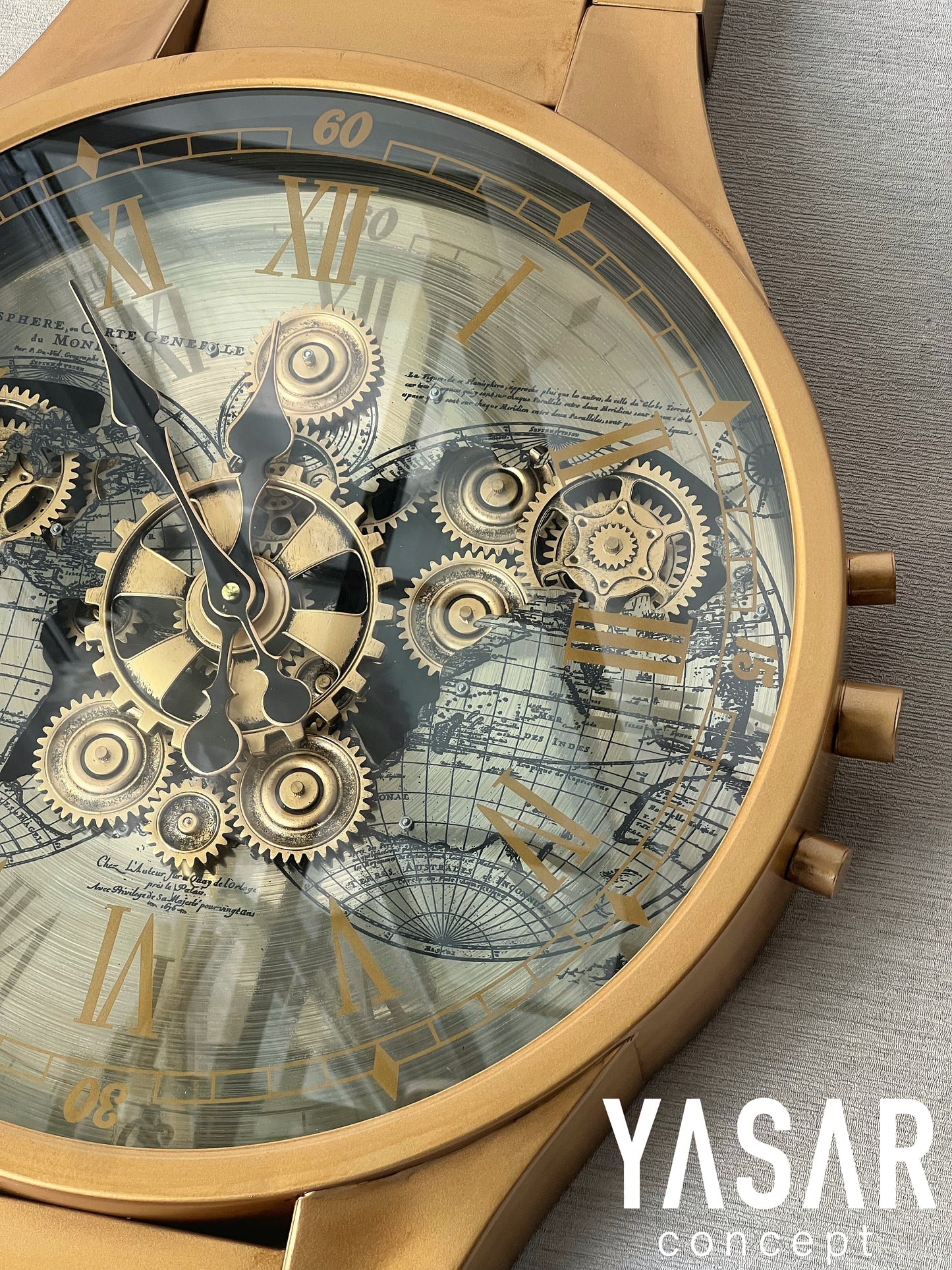 Chronoband Metal Çarklı Duvar Saati 50x80 Cm
