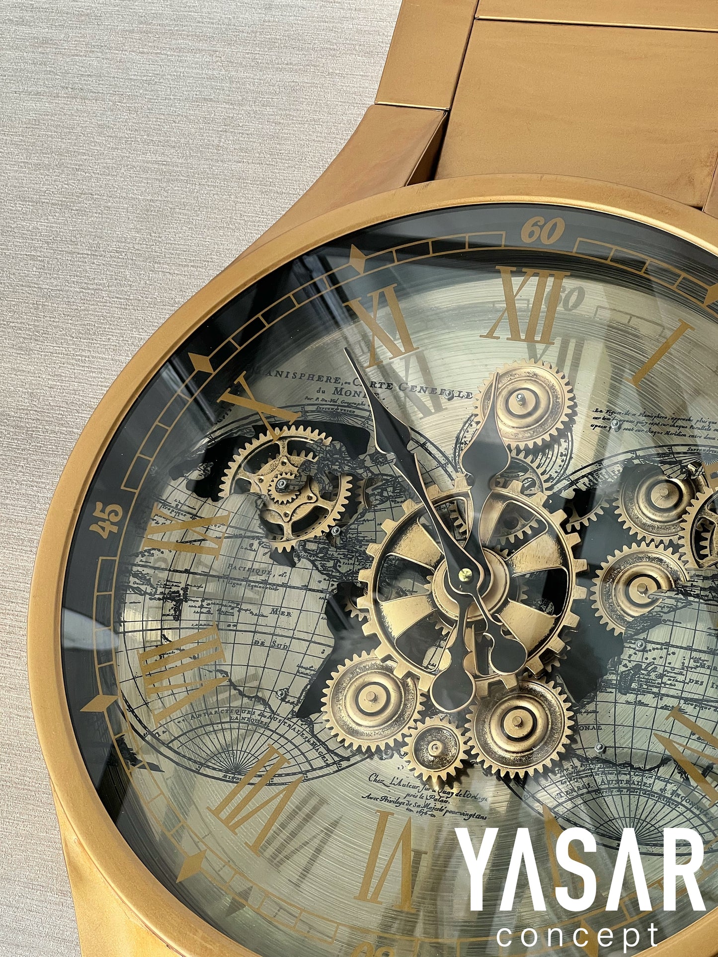 Chronoband Metal Çarklı Duvar Saati 50x80 Cm