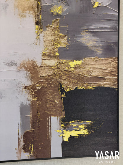 Abstracta Dokulu Deri Tablo 70x100 Cm