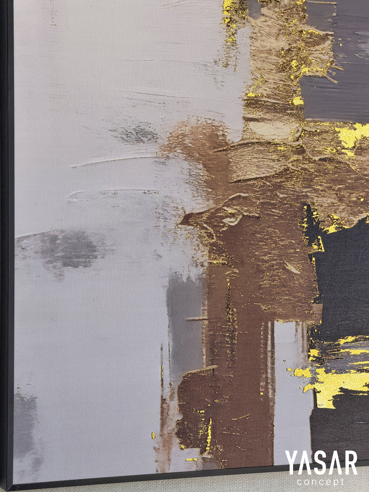 Abstracta Dokulu Deri Tablo 70x100 Cm