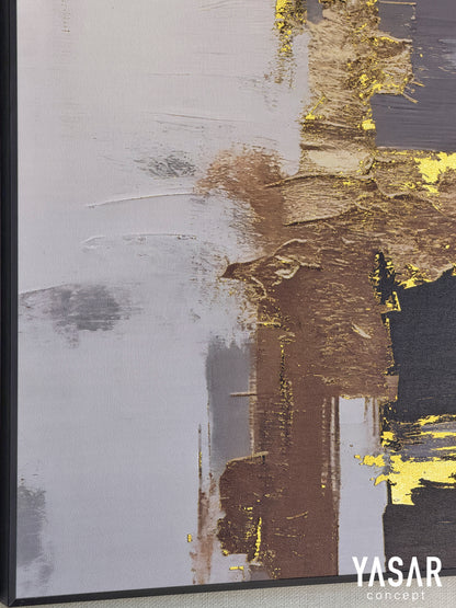 Abstracta Dokulu Deri Tablo 70x100 Cm