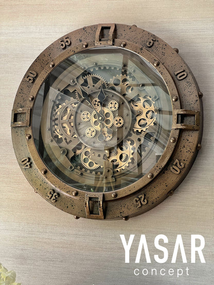 Metroniq Metal Çarklı Duvar Saati 60 Cm