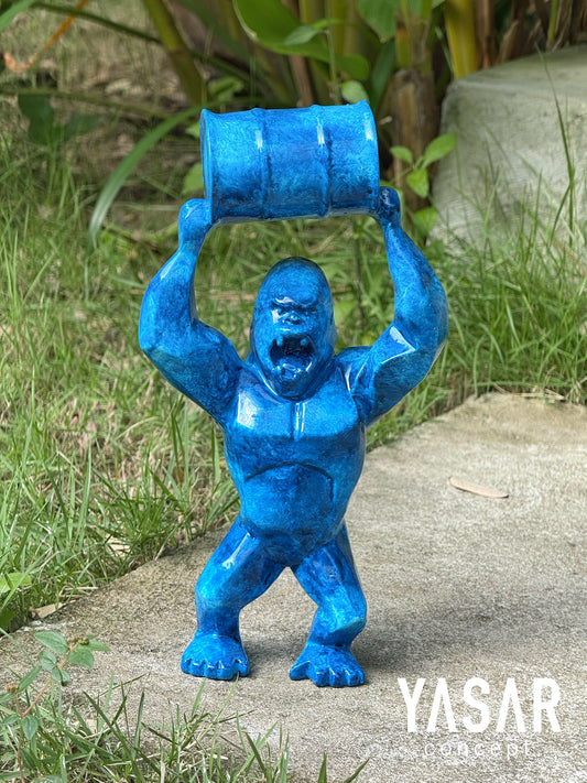 Wild Kong Oil Heykel Marble Mavi