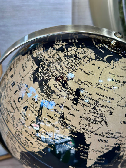 Orvella Metal Dünya Küre 24x28 Cm