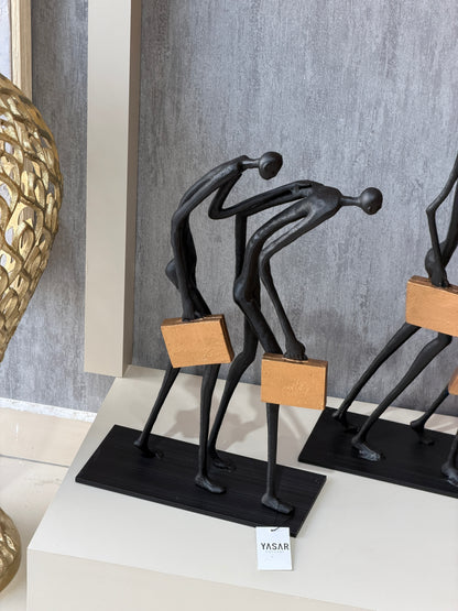 Motiva Metal Soyut İnsan Figürleri 27x46 Cm