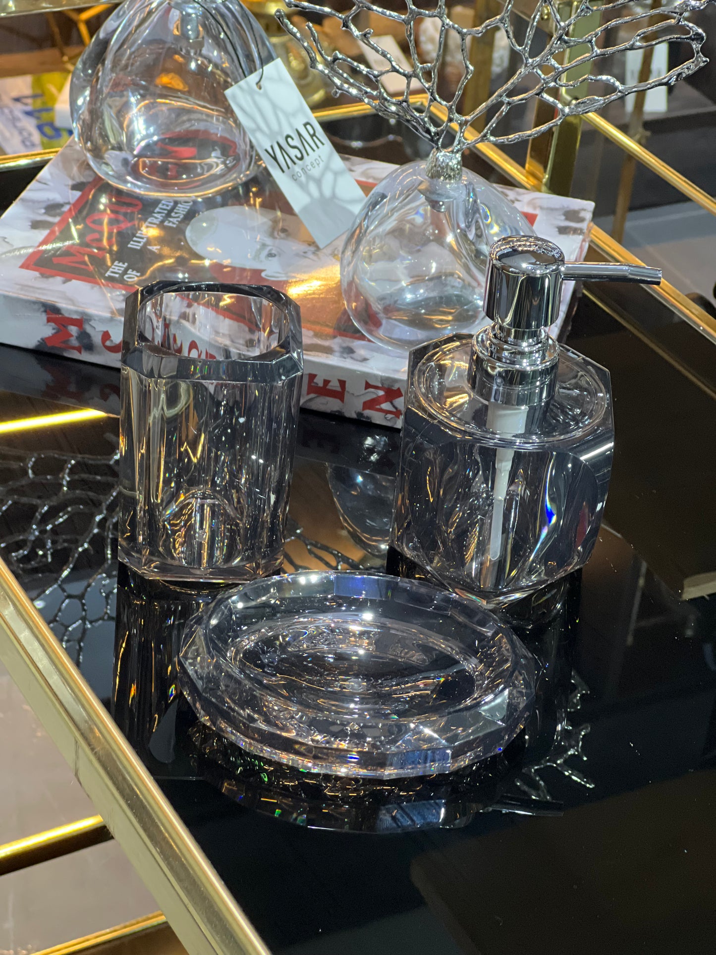 Opalyn Akrilik Banyo Seti Füme