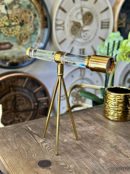 Cristaliscope Metal Kristal Dekoratif Dürbün Obje