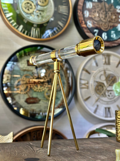 Cristaliscope Metal Kristal Dekoratif Dürbün Obje