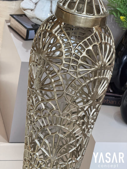 Lattice Jumbo Metal Yer Vazosu Antik