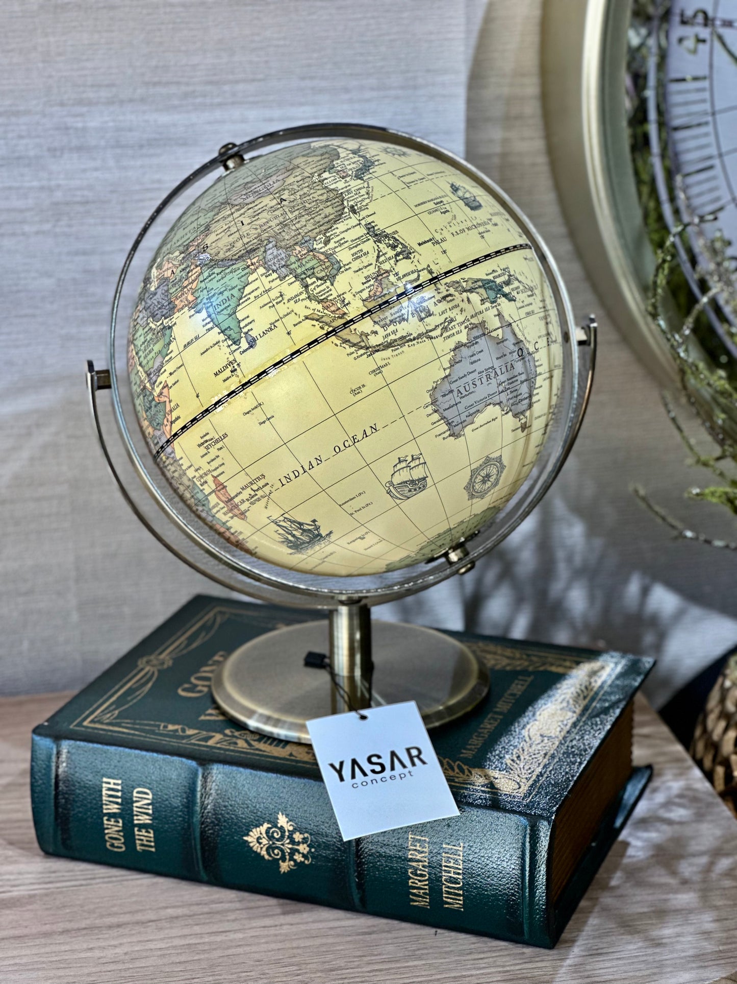 Aureorb Metal Dünya Küre 24x28 Cm