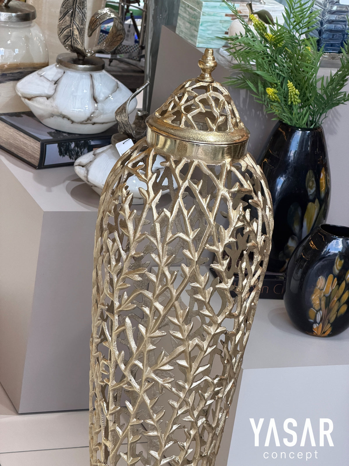 Rameau Jumbo Metal Yer Vazosu Gold