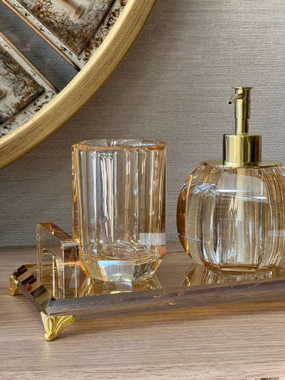 Lucerra Kristal Banyo Seti Amber