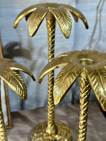 3'Lü Palmarin Palmiye Mumluk Gold