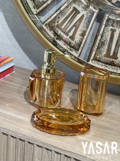Opalyn Akrilik Banyo Seti Amber