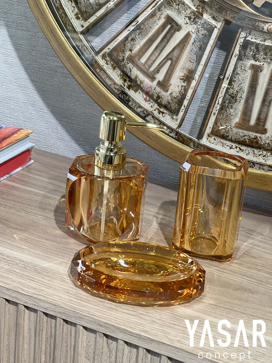 Opalyn Akrilik Banyo Seti Amber