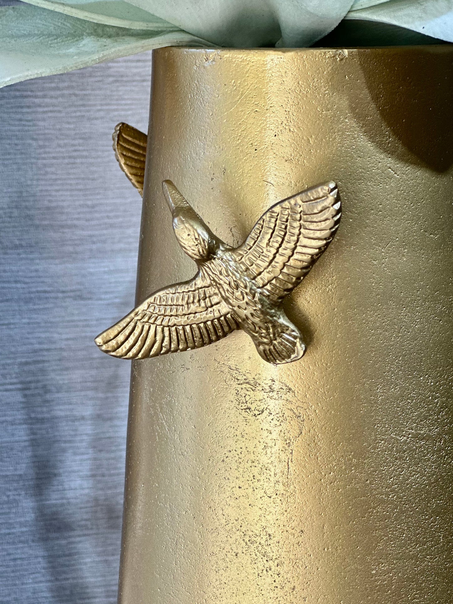 Turna Metal Kuş Detaylı Vazo Büyük