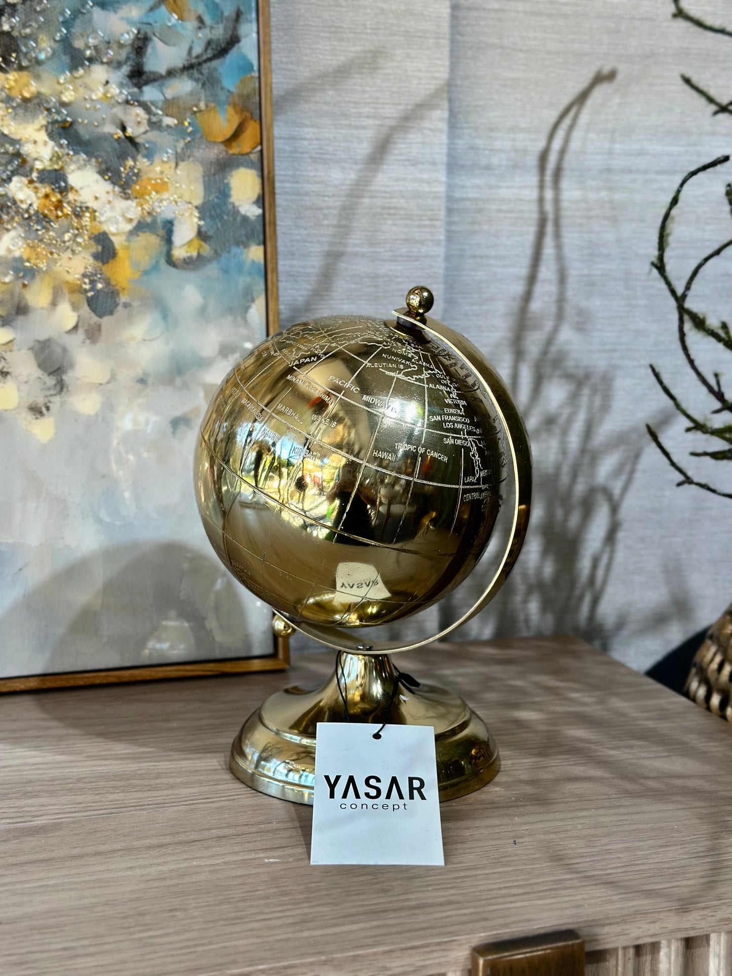 Ferroterra Dünya Küre 12x23 Cm Gold