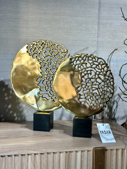 Discus Metal Delikli Obje Set Gold