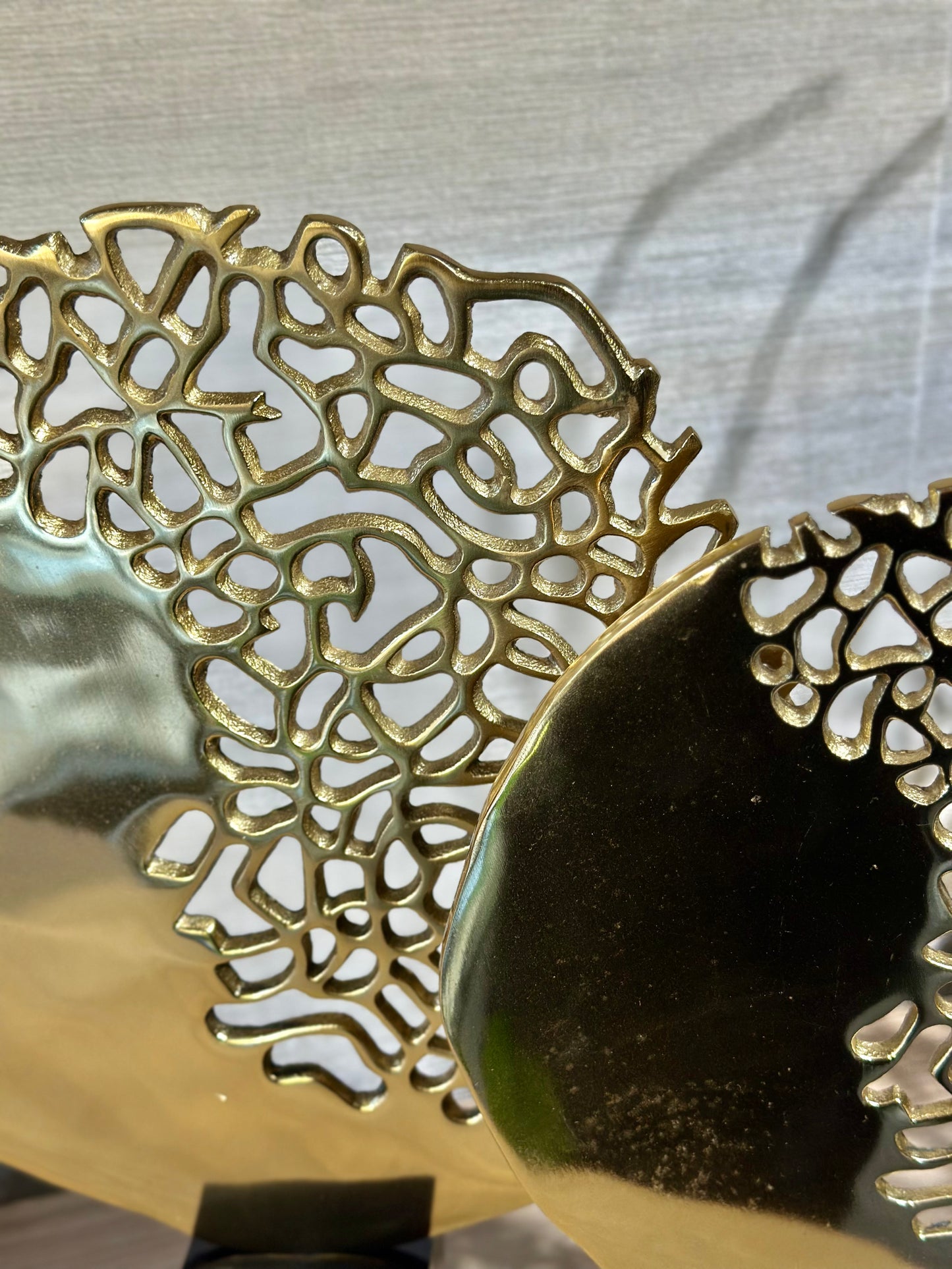 Discus Metal Delikli Obje Set Gold