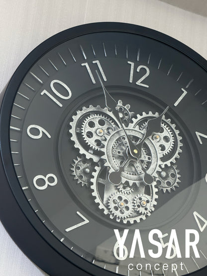 Noctogear Metal Çarklı Duvar Saati 46 Cm