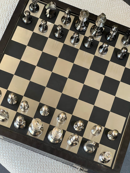 Kingory Metal Ahşap Kutulu Satranç Takımı