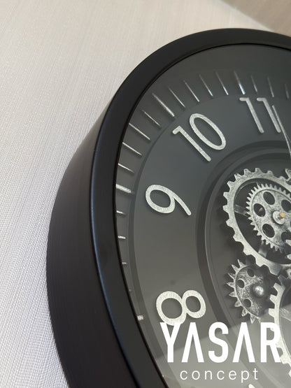 Noctogear Metal Çarklı Duvar Saati 46 Cm