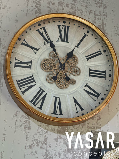 Tickvane Metal Çarklı Duvar Saati 60 Cm