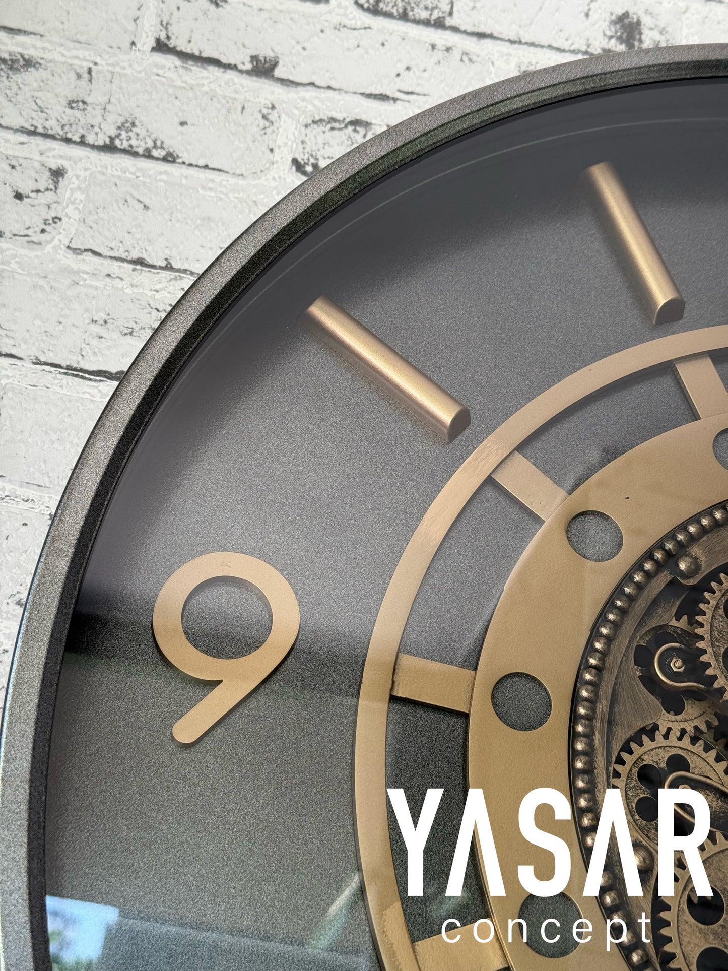 Eclipsor Metal Çarklı Duvar Saati 60 Cm