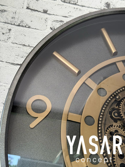 Eclipsor Metal Çarklı Duvar Saati 60 Cm