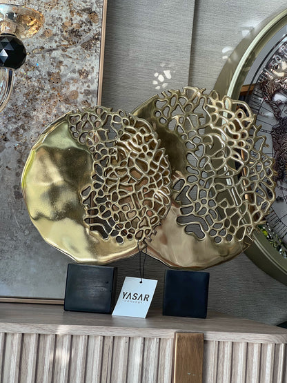 Discus Metal Delikli Obje Set Gold