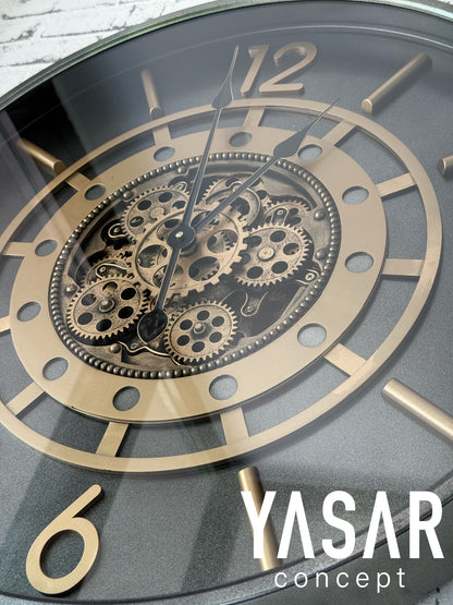 Eclipsor Metal Çarklı Duvar Saati 60 Cm