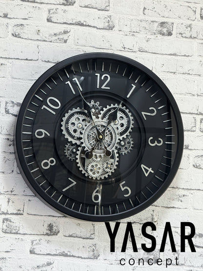 Noctogear Metal Çarklı Duvar Saati 46 Cm