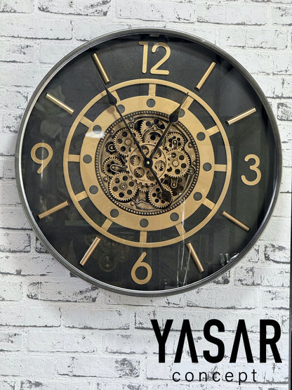 Eclipsor Metal Çarklı Duvar Saati 60 Cm