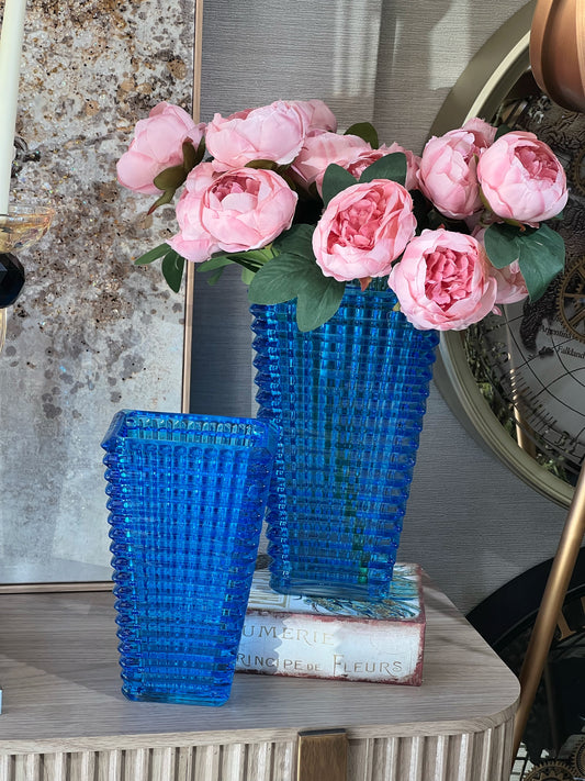 Bacara Cam Vazo Mavi Set