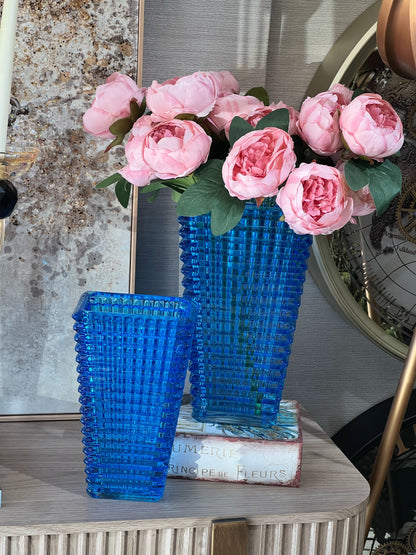 Bacara Cam Vazo Mavi Set