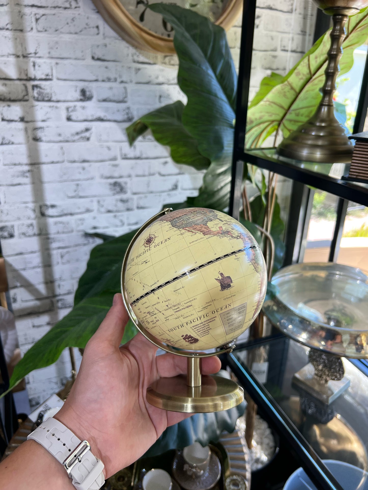 Aureorb Metal Dünya Küre 13x19 Cm