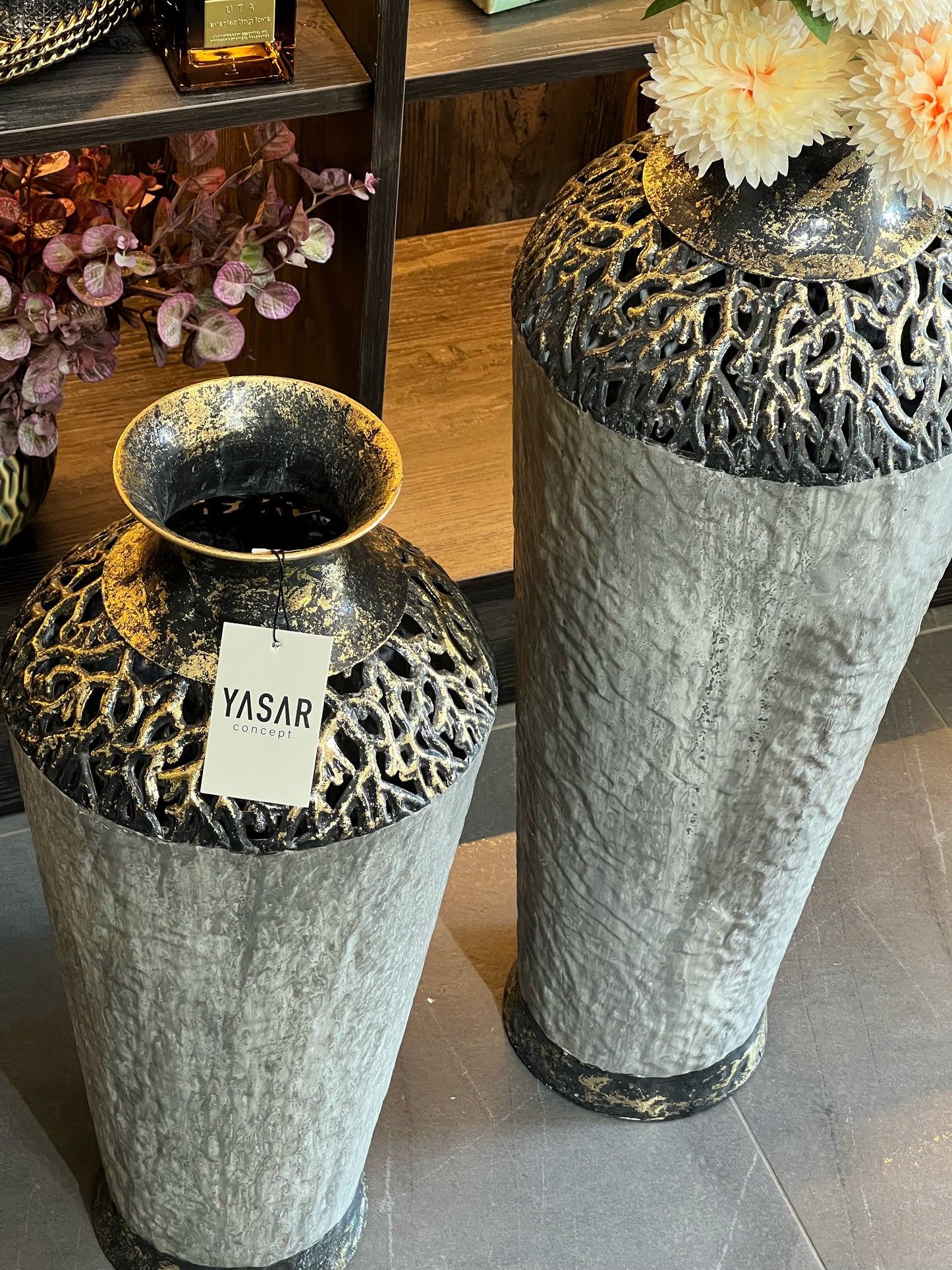 Elvion Metal Yer Vazosu Set