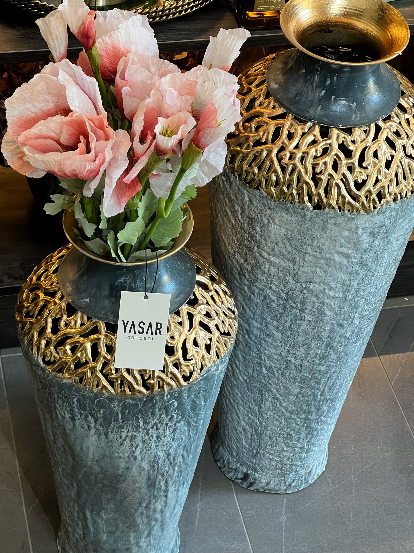 Orvelle Metal Yer Vazosu Set