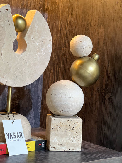 Aureplanis Dekoratif Obje Traverten Mermer