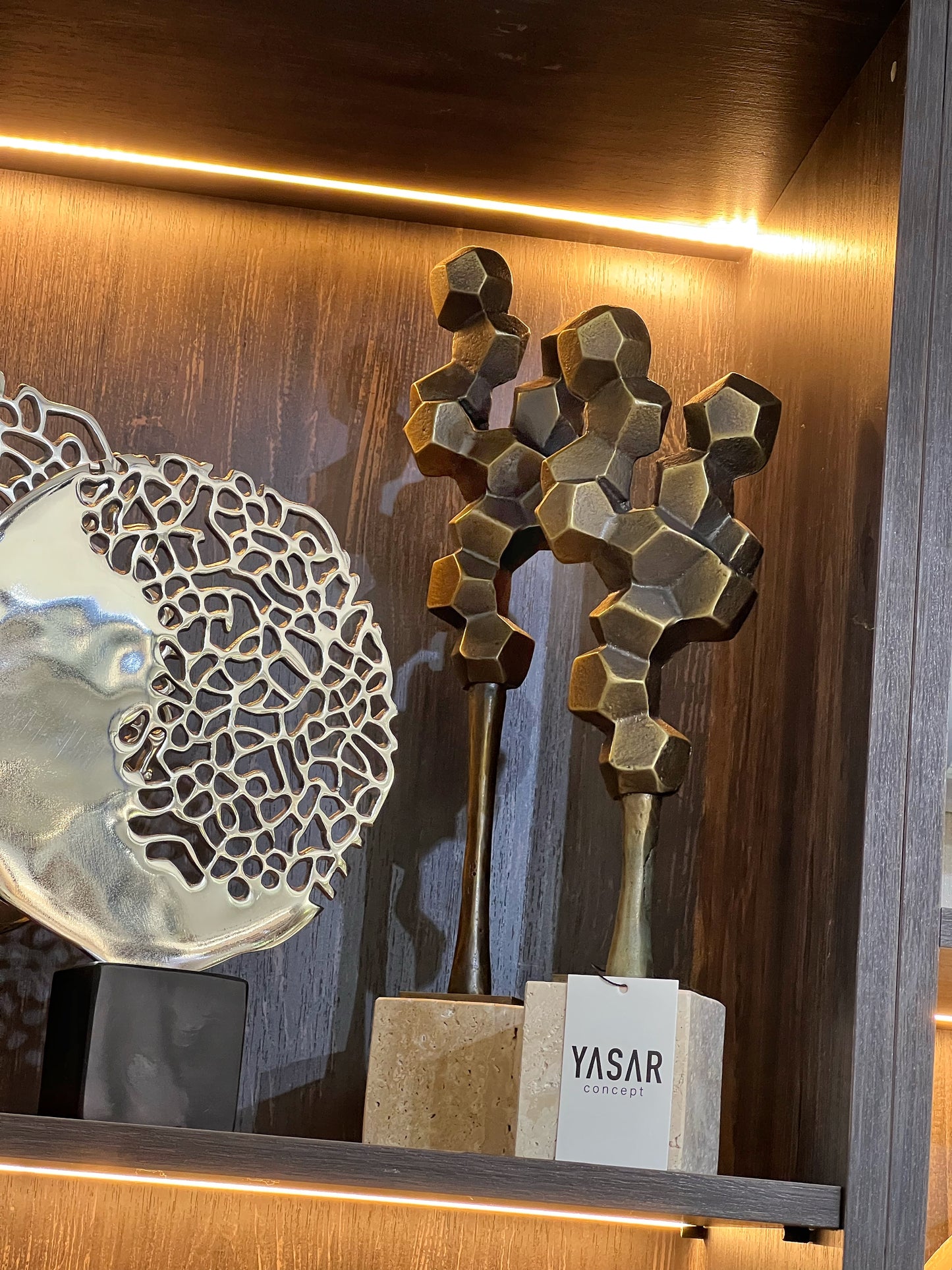 Honeycomb Traverten Mermer Dekor