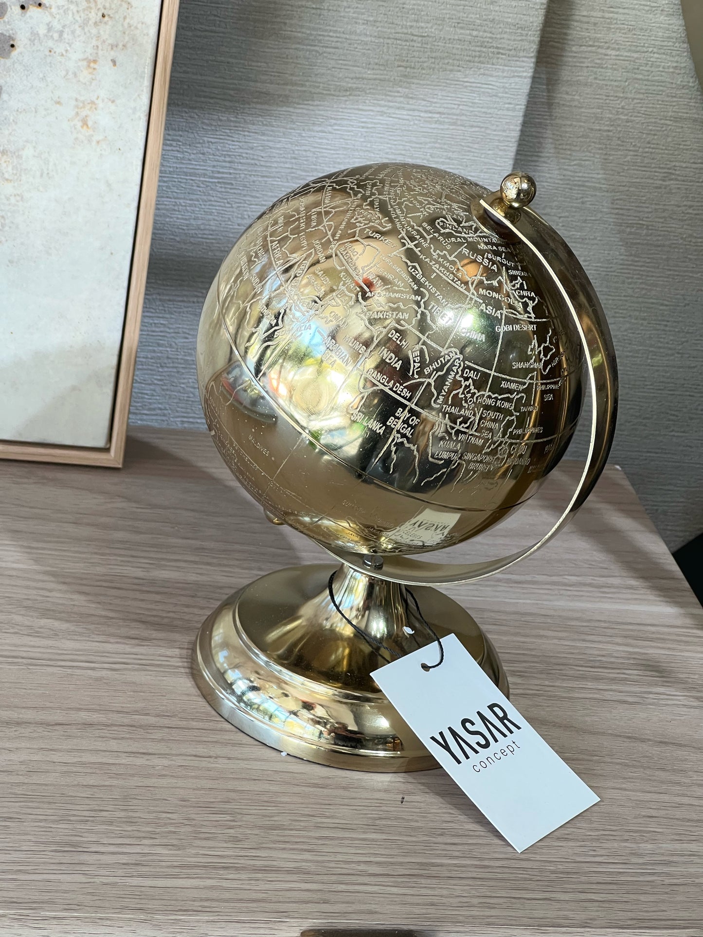 Ferroterra Dünya Küre 12x23 Cm Gold