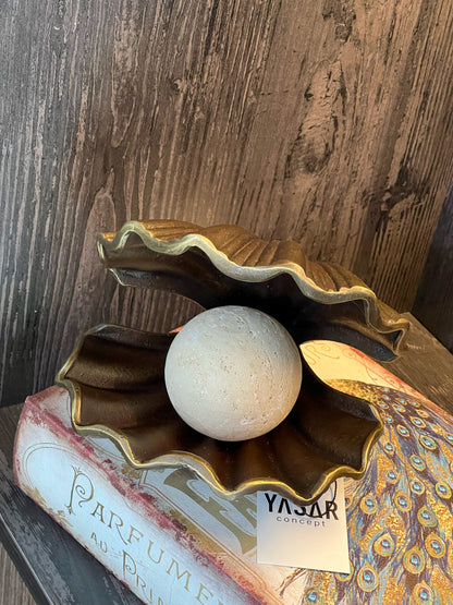 Perlora Metal Dekoratif istiridye Obje Mermer Toplu Eskitme