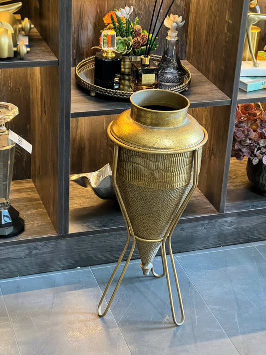 Lumeris Metal Yer Vazosu 25x67 Cm