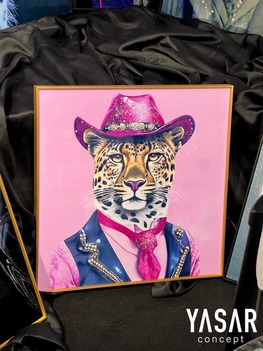 Pinkraww Leopar Reçine Tablo