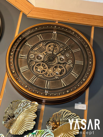 Ferront Metal Çarklı Duvar Saati 66 Cm