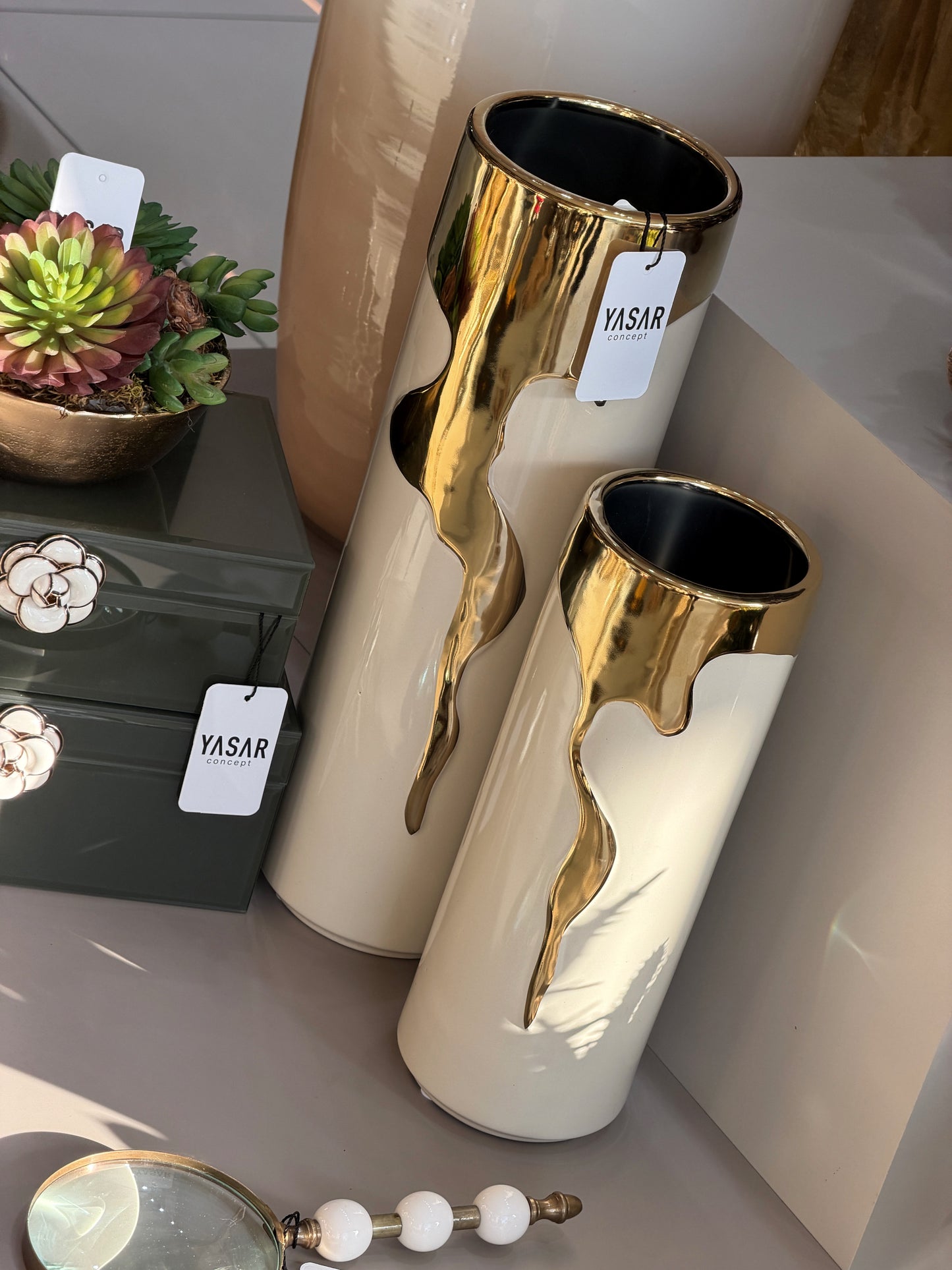 Fluoria Porselen Vazo Set