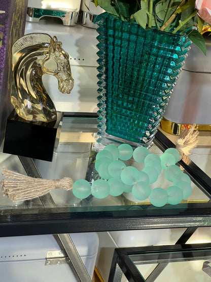 Aquanova Turkuaz Cam Boncuklu Dekoratif Obje